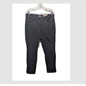 NWT NYDJ Alina Hi-Rise Convertible Ankle Black Skinny Jeans Size 10